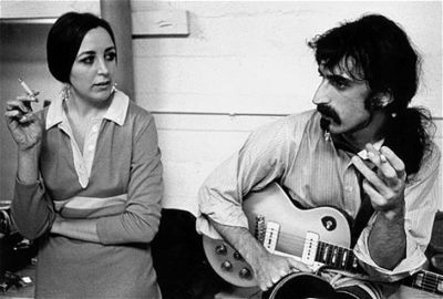 Pauline Butcher & FZ, backstage in Anaheim, 1968.