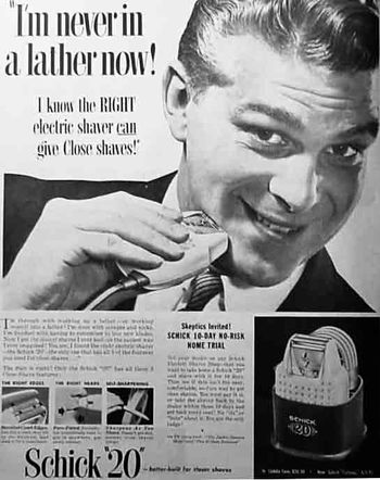 Advert for Shick razors