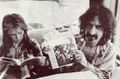 Frank Zappa holding copy of Hot Raz Times, July 1973.jpg